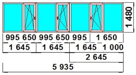 Остекление шестиметровой лоджии от перил с тремя створками, без обшивки, система: Schmitz, заполнения: 24 4х16х4 (ст/п 24) Добрые Окна торгово-монтажная компания